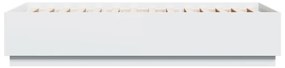Estrutura cama c/ luzes LED 90x200 cm derivados madeira branco