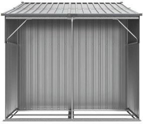 Abrigo de jardim 277x192,5x179 cm aço galvanizado cinzento