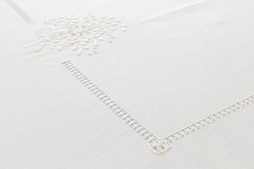 180x350 cm - Toalha de mesa de linho bordada a mão - bordados da lixa Creative Rosemary 2021