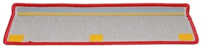 Tapetes de escadas 20 pcs 65x21x4 cm vermelho