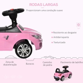 Carro Andador para Crianças de 18-36 Meses com Faróis Música Buzina Vo