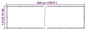 Tela de privacidade para varanda 500x90 cm PVC antracite