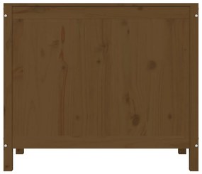 Caixa p/ roupa 88,5x44x76 cm madeira pinho maciça castanho mel