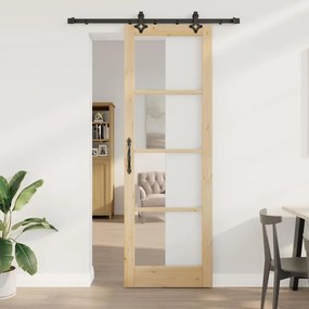 vidaXL Porta Deslizante Natural 78 x 232 cm