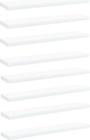 vidaXL Prateleiras para estante 8 pcs 40x10x1,5cm contraplacado branco