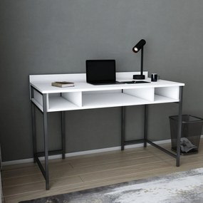 Secretária de Estudo Alma - Preto e Branco - 120x60x74,8 cm