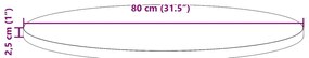 Tampo de mesa pinho maciço Ø80x2,5 cm branco