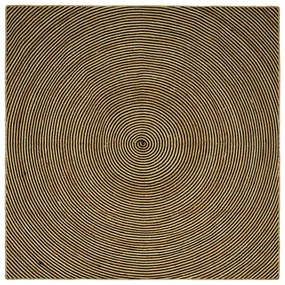 vidaXL Tapete Natural e Preto 240 x 240 cm Juta