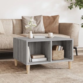 vidaXL Mesa de centro 60x50x36,5 cm derivados de madeira cinza sonoma