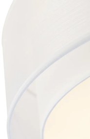 Candeeiro de teto moderno branco 50 cm 3 luzes - Drum Duo Moderno
