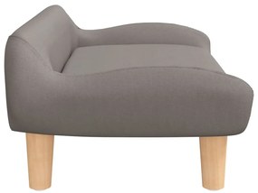 Sofá infantil 70x40x24 cm tecido cinzento-acastanhado