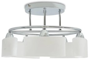 Candeeiro teto abajures de vidro elipsoides 5 lâmpadas E14 200W