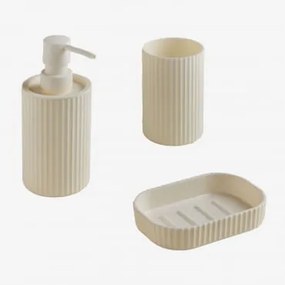 Conjunto De Banho Em Abs Ozene Gardénia Branco - Sklum