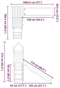 Conjunto de brincar para exterior madeira de pinho impregnada