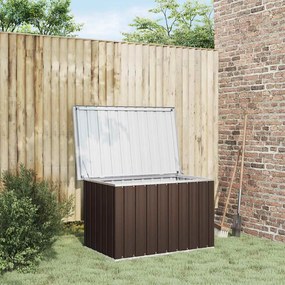 Caixa de arrumação para jardim 109x67x65 cm castanho