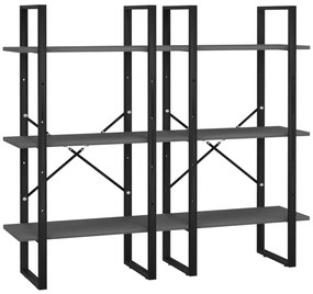 Estante 60x30x210 cm derivados de madeira cinzento