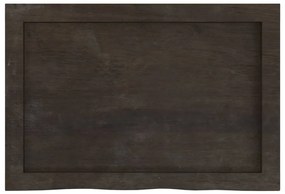 Tampo de mesa 60x40x(2-4) cm carvalho tratado castanho-escuro