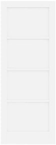 Porta Interior 'ORKDAL'Branca 78x202x4 cm Madeira Sólida de Pinho