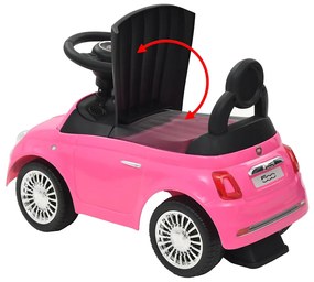 Carro de passeio Fiat 500 rosa