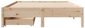 Cama sem colchão 140x190 cm madeira de pinho maciça