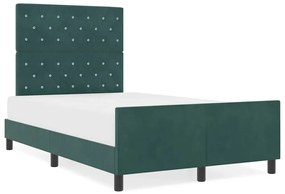 Cama vidaXL Verde Escuro 120x200 cm Veludo