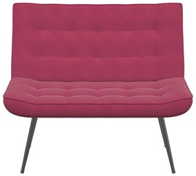 Banco 110x74x84 cm veludo vermelho tinto