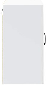 Armário parede de cozinha porta vidro Lucca branco brilhante