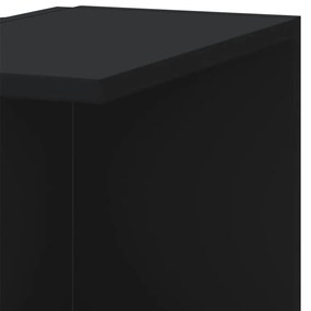 Estante parede p/ canto 36,5x36,5x140 cm deriv. madeira preto