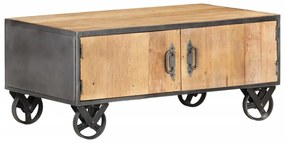vidaXL Mesa de centro 90x50x39 cm madeira recuperada maciça