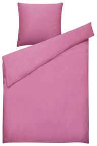 Conjunto de capas edredão em algodão acetinado rosa 135 x 200 cm HARMONRIDGE Beliani