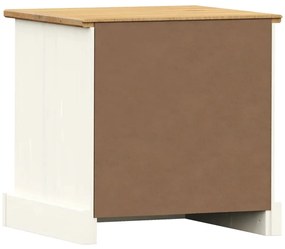 Mesa de cabeceira VIGO 42x35x42 cm pinho maciço branco