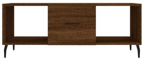 Mesa de centro 102x50x40 cm derivados madeira carvalho castanho