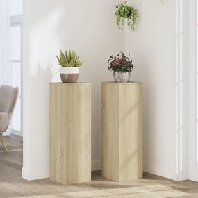 Suportes p/ plantas 2 pcs 25x25x80 cm derivados de madeira