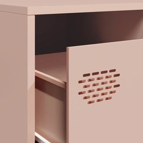 Móvel de TV 202x39x43,5 cm aço laminado a frio rosa