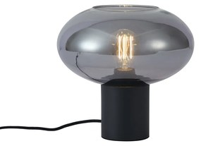 Candeeiro de Mesa Design Preto com Vidro Fumado - Umbrella