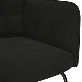 Cadeira de baloiço veludo preto