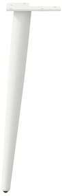 Pés para mesa de centro cônicos 4 peças, branco, 30-31 cm, aço
