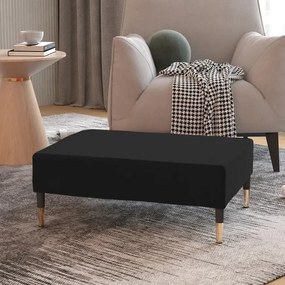 vidaXL Apoio de pés 78x56x32 cm veludo preto