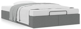 Estrutura de cama otomana sem colchão 120x200cm cinzento escuro
