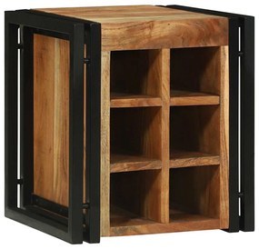 Cavalete de Vinho 34.5x35x39 cm Madeira Maciça de Acácia