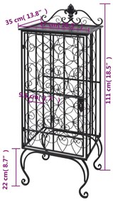 Garrafeira, suporte de metal para 28 garrafas de vinho