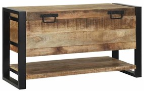 Caixa de Armazenamento 80x35x45 cm Madeira de Mangueira Maciça