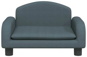 Cama para cães 50x40x30 cm tecido cinzento-escuro