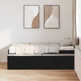 Estrutura de Cama Carvalho Preto 80x200 cm