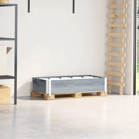 vidaXL Colar para paletes 100x50 cm madeira de pinho maciça cinzento