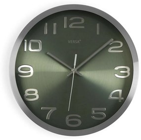 Relógio de Parede Versa Prateado Alumínio (4 X 30 X 30 cm)