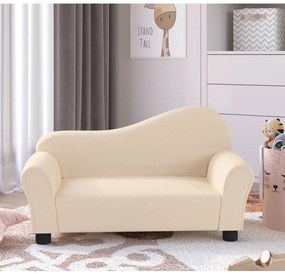 vidaXL Sofá infantil tecido cor creme