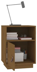 Mesas de cabeceira 2 pcs 40x34x55 cm pinho maciço castanho mel