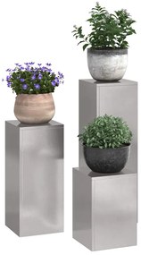 Suportes para Plantas de Exterior Pilar 3 pcs Aço Inoxidável