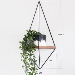 Prateleira Decorativa Wr039 – Nogueira Preta – 60x23x15 cm | Tribo Hom